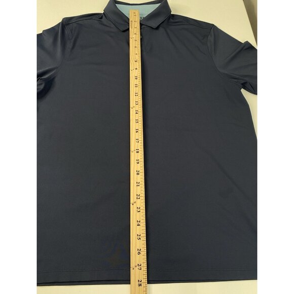Rhone Delta Pique Short Sleeve Polo Men’s L True Navy Golf Stretch Performance - Picture 12 of 16